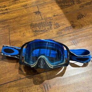 Oakley Blue and Black Motorcycle Goggles